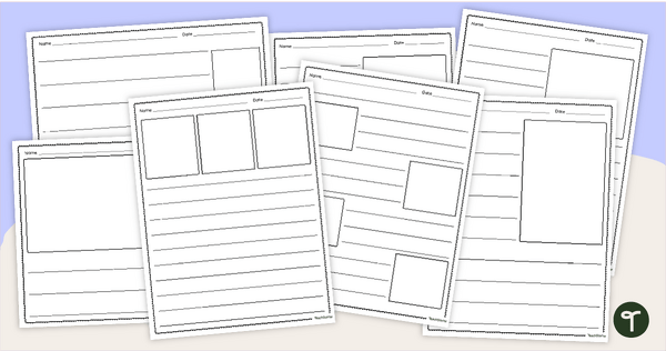 Go to Writing Paper with Picture Box - Differentiated Templates teaching resource