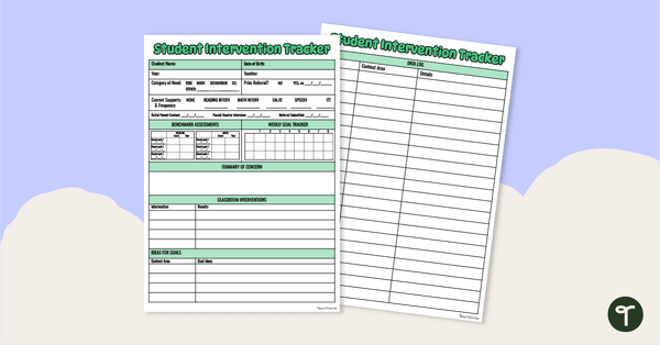 Go to Response to Intervention Data Tracker teaching resource