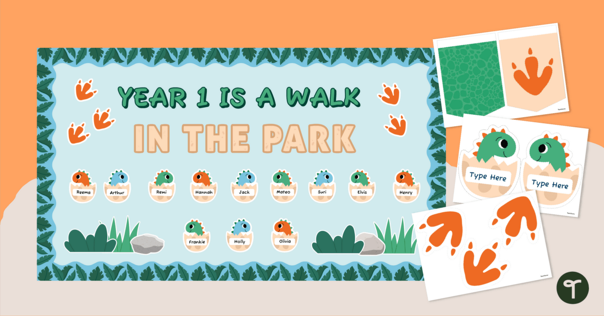 'A Walk in the Park' Dinosaur Classroom Display for Back to School teaching resource