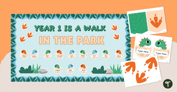 Go to 'A Walk in the Park' Dinosaur Classroom Display for Back to School teaching resource