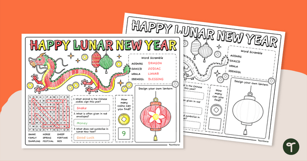 Go to Activity Sheet for Kids - Lunar New Year Fun teaching resource