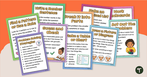 Go to 10 Problem Solving Strategies Posters teaching resource