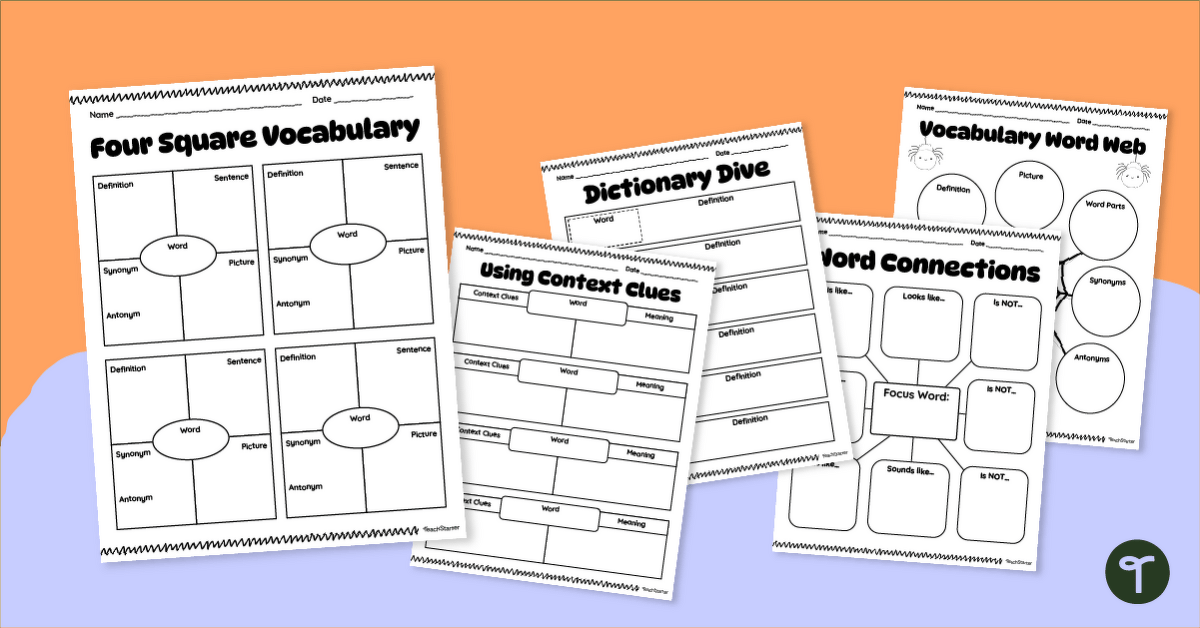Vocabulary Graphic Organizers - Upper Grades teaching resource
