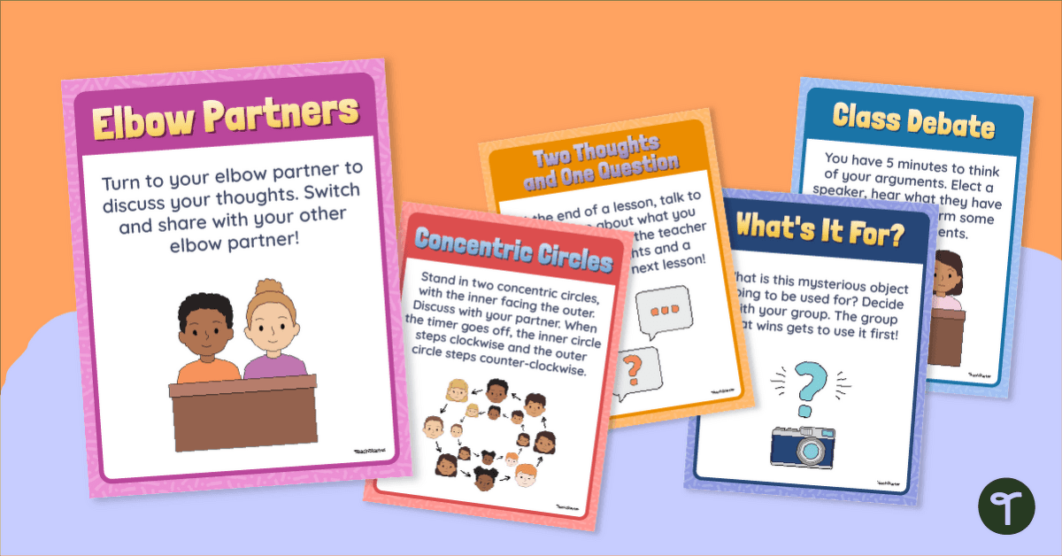 Student-Led Class Discussion Strategies Poster Pack teaching resource