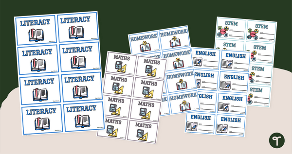 Go to KLA Education - Editable Book Labels teaching resource