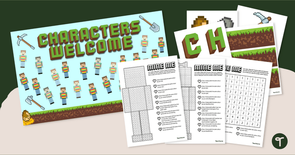 Go to Characters Welcome! Video Game Classroom Theme Display teaching resource