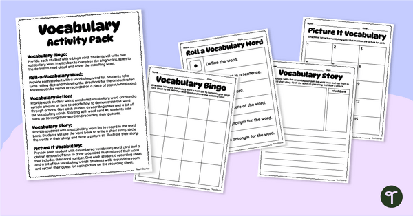 Go to Vocab Review Activities (Year 2-3) teaching resource