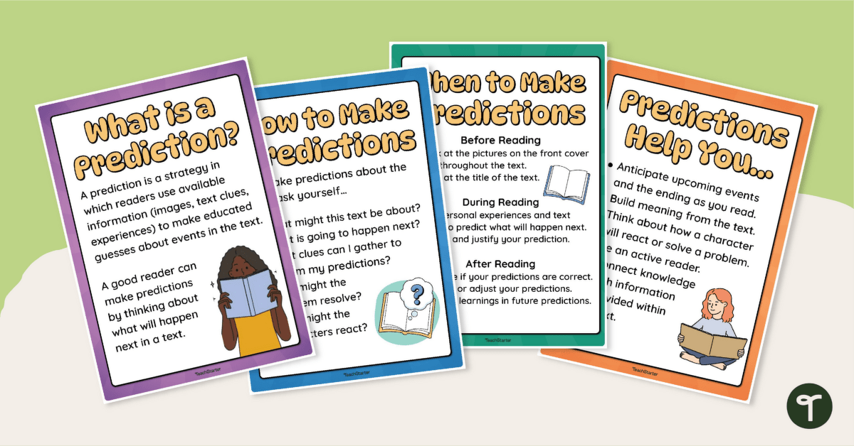 Making Predictions Anchor Chart Pack teaching resource