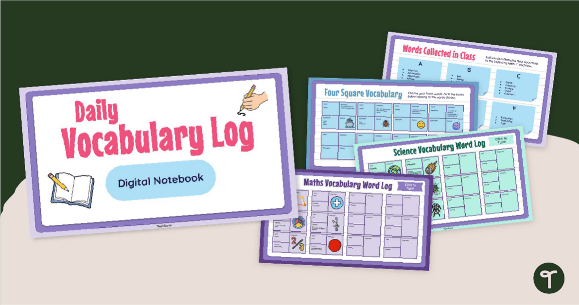Digital Vocab Log - Interactive Slides teaching resource