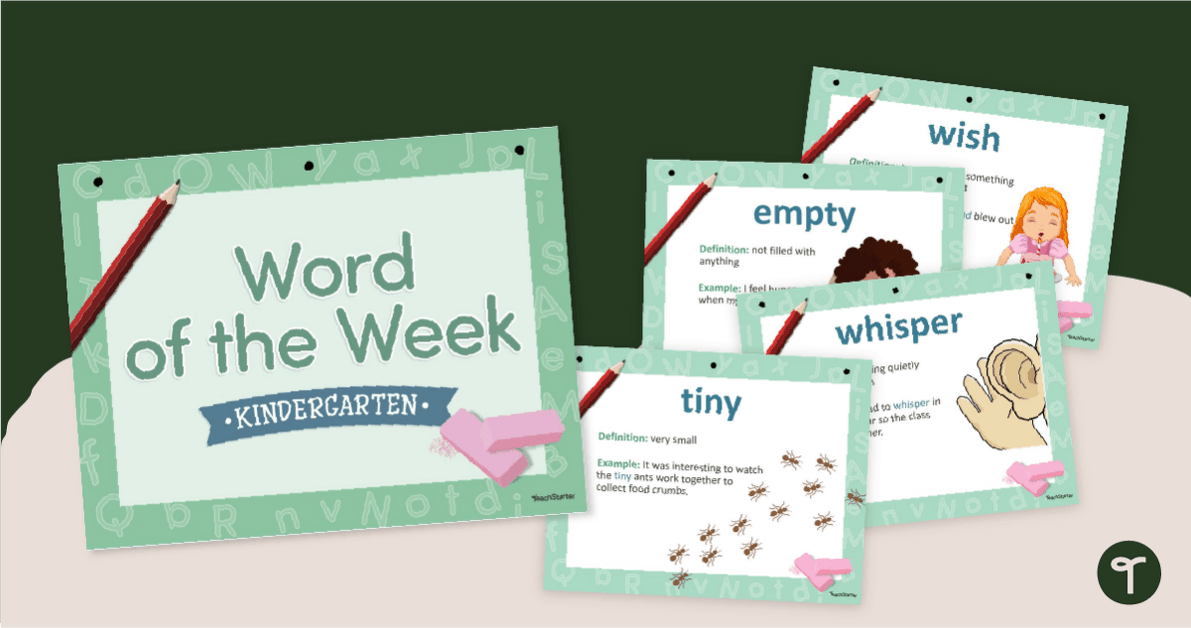 Word of the Week PowerPoint - Kindergarten teaching resource