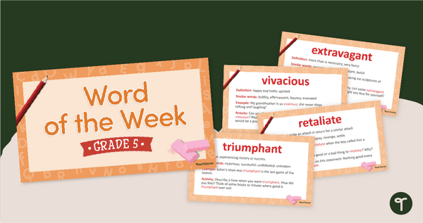 Go to Word of the Week PowerPoint - 5th Grade Vocab teaching resource