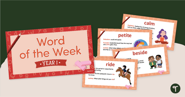 Go to Word of the Week PowerPoint - Year 1 Vocabulary teaching resource