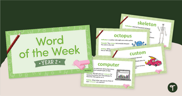 Go to Word of the Week PowerPoint - Year 2 Vocabulary Words teaching resource