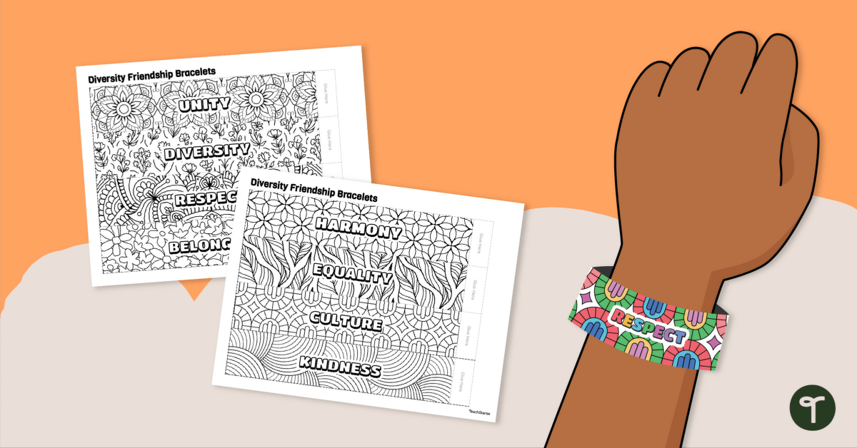 Printable Bracelets – Celebrate Diversity! teaching resource