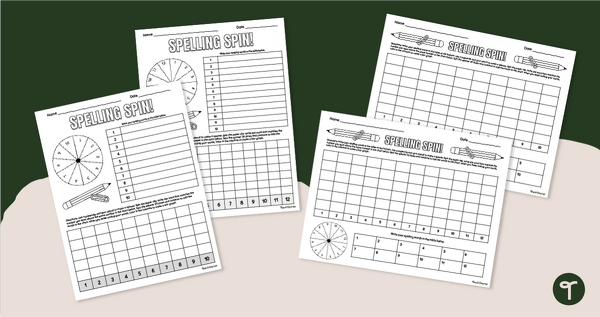 Go to Spelling Spinner Homework Activity - Differentiated teaching resource