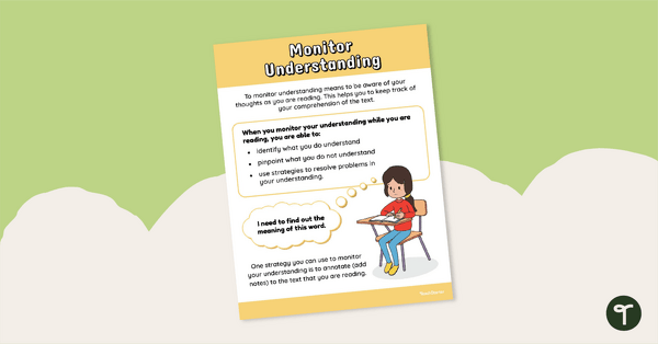 Go to Monitor Understanding Poster teaching resource