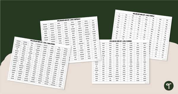 Go to Differentiated Spelling Bee Word Lists teaching resource