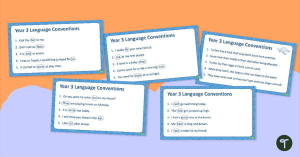 Go to NAPLAN - Language Conventions - Spelling PowerPoint (Year 3) teaching resource