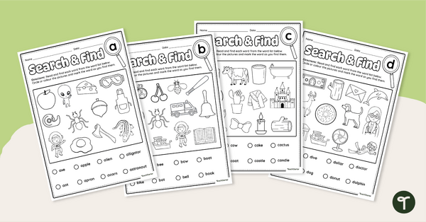 Go to Beginning Sounds Worksheets teaching resource