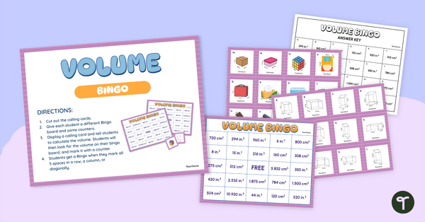 Go to Volume Game — BINGO! teaching resource