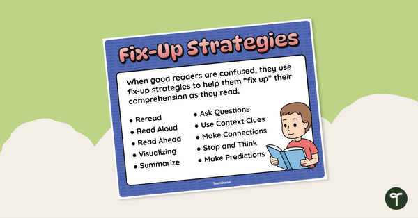 Go to Reading Fix-Up Strategies Poster teaching resource