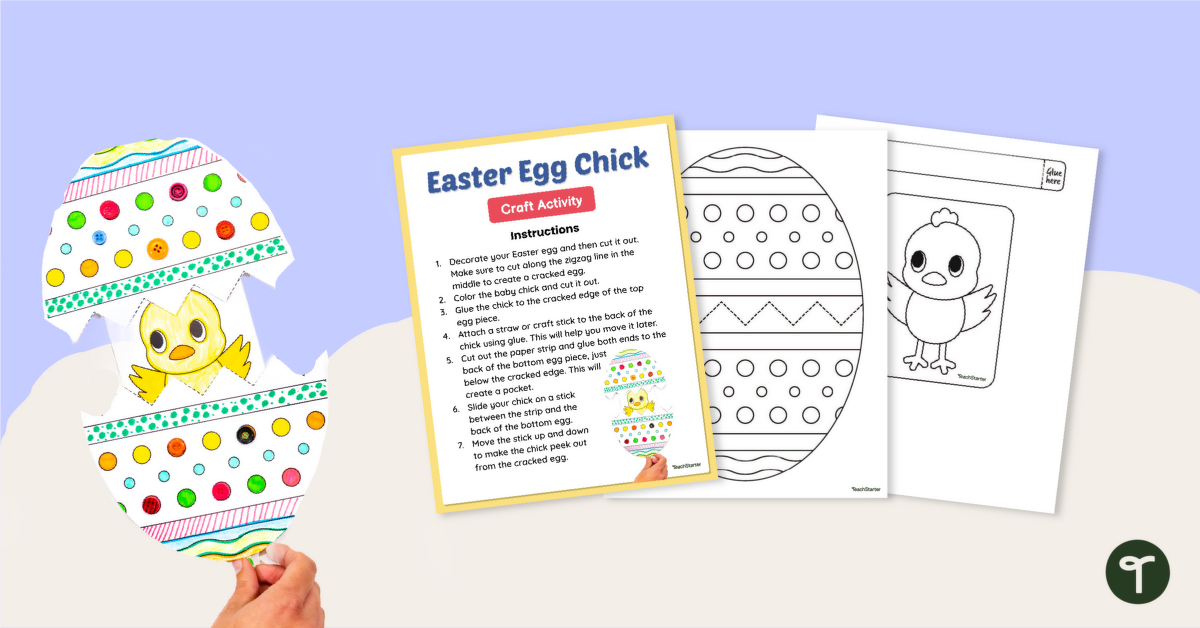 Easter Egg Chick – Craft Activity teaching resource