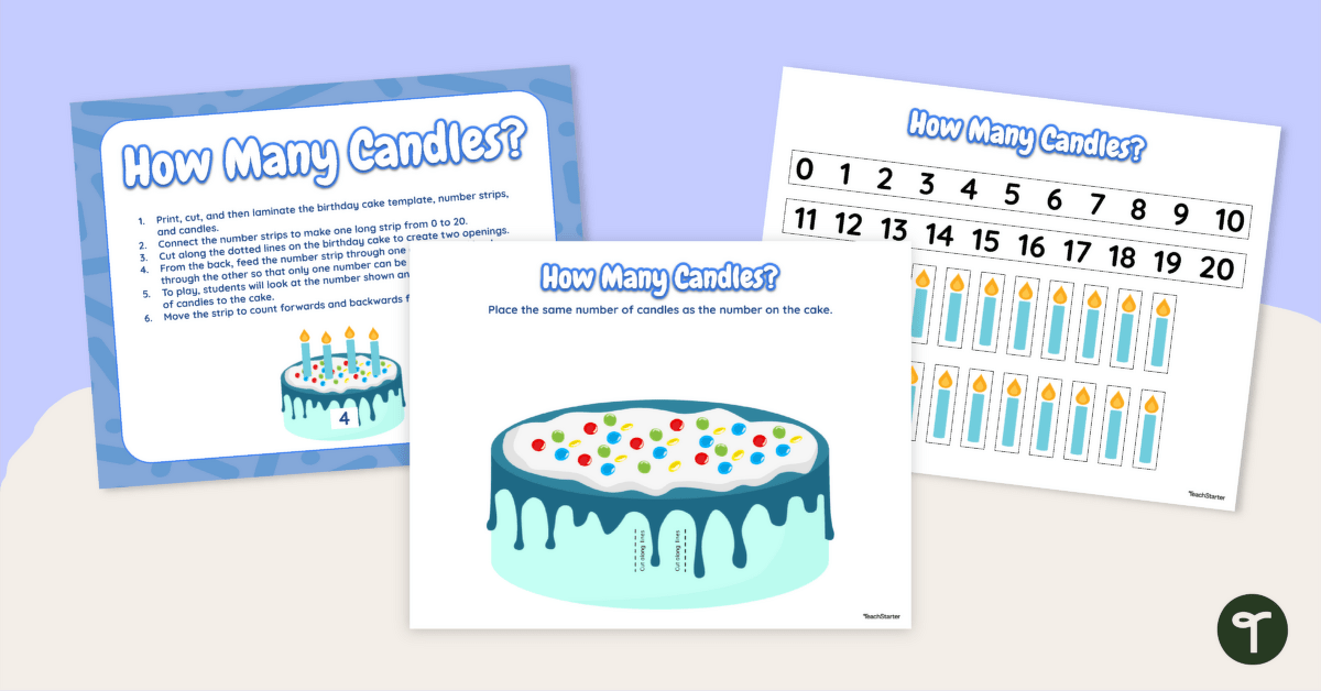 Counting Birthday Candles Activity teaching resource
