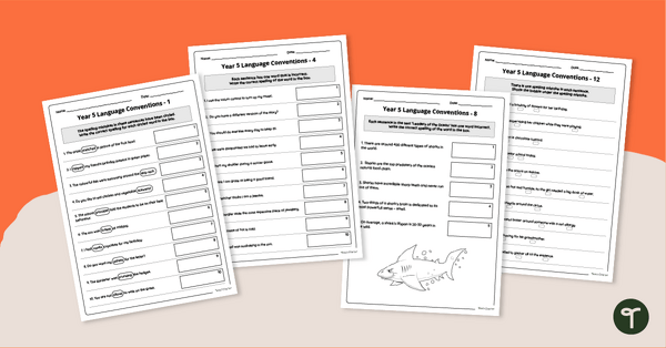 Go to NAPLAN - Language Conventions - Spelling Pack (Year 5) teaching resource