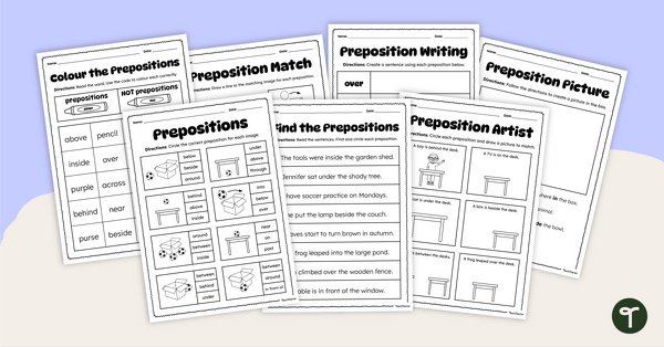 Go to Preposition Worksheets for Year 1 teaching resource