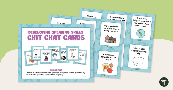 Go to Chit Chat Cards - Developing Speaking Skills teaching resource