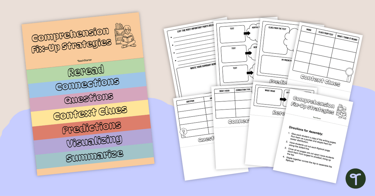 Fix-Up Strategies in Reading Flipbook teaching resource