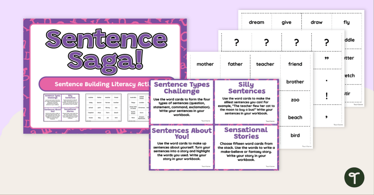 Sentence Saga - Sentence Construction Activity teaching resource