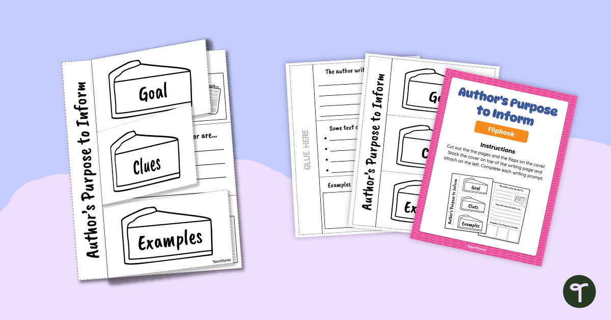 Author’s Purpose to Inform Flipbook teaching resource