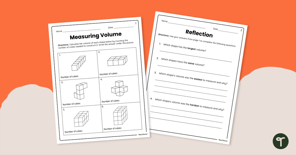 Volume With Unit Cubes Worksheet Set teaching resource