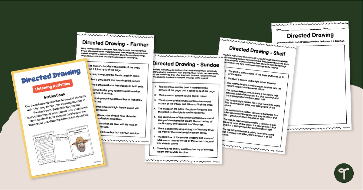 Active Listening-Drawing Activity Pack teaching resource