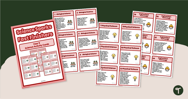 Go to Science Sparks - Year 5 Science Activities for Fast Finishers teaching resource