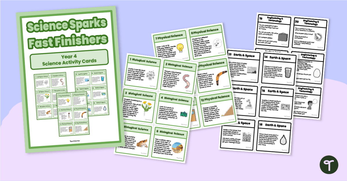 Science Sparks - Year 4 Science Activities for Fast Finishers teaching resource