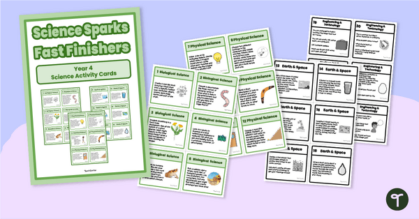 Go to Science Sparks - Year 4 Science Activities for Fast Finishers teaching resource