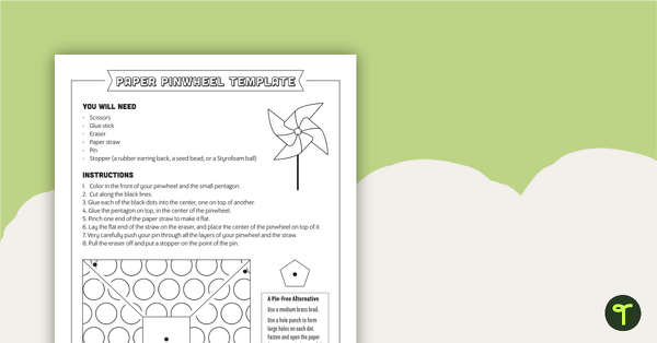 Go to Pinwheel Template teaching resource
