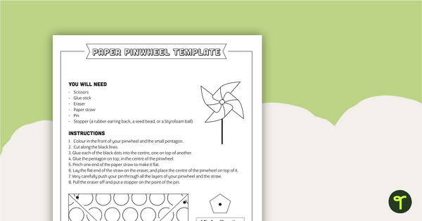 Go to Pinwheel Template teaching resource