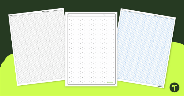 Go to Isometric Drawing Paper - Dotty & Lined teaching resource
