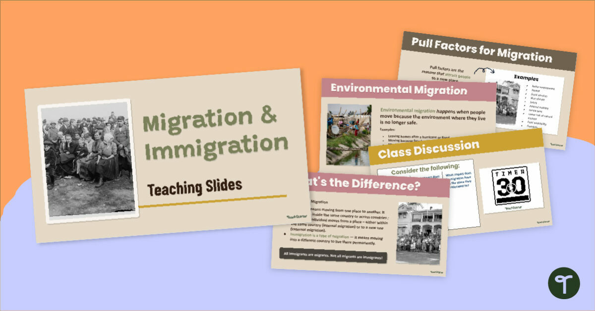 Migration & Immigration PowerPoint / Slides Presentation teaching resource