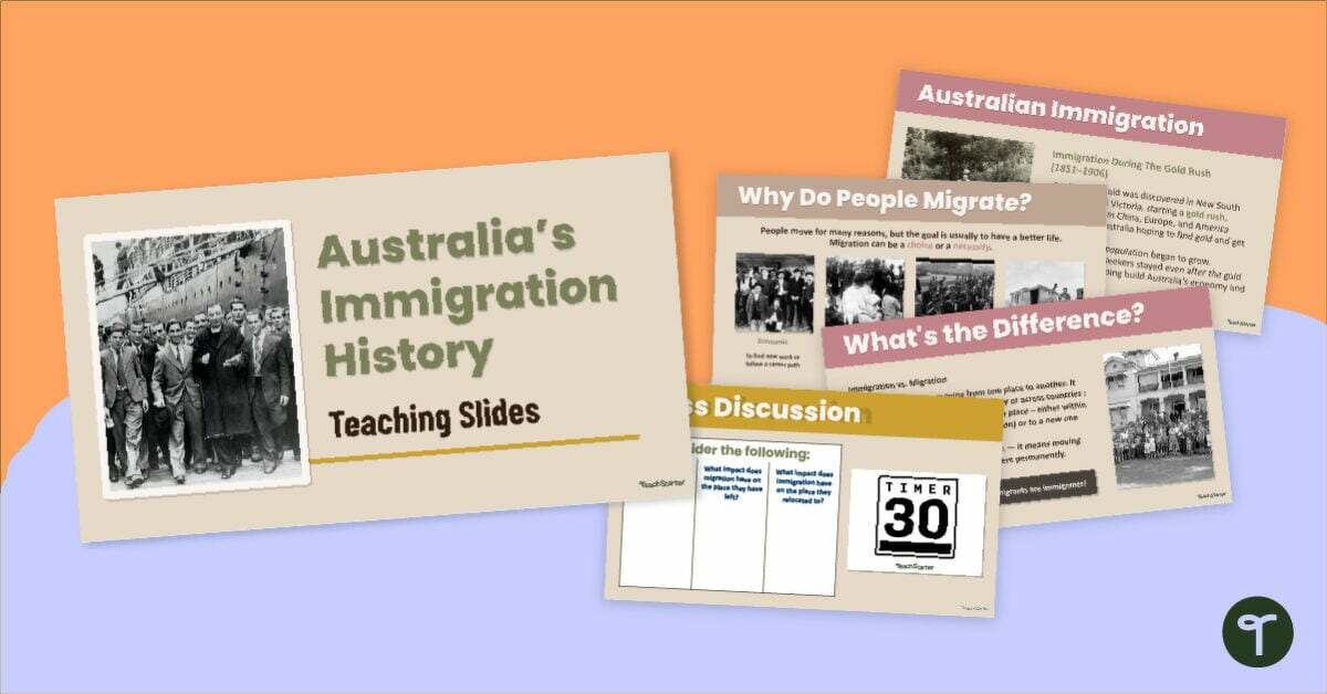History of Australian Immigration PowerPoint teaching resource