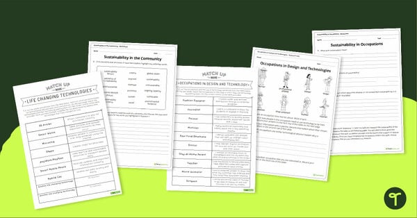Go to Occupations and Sustainability in Technologies Activity Pack teaching resource