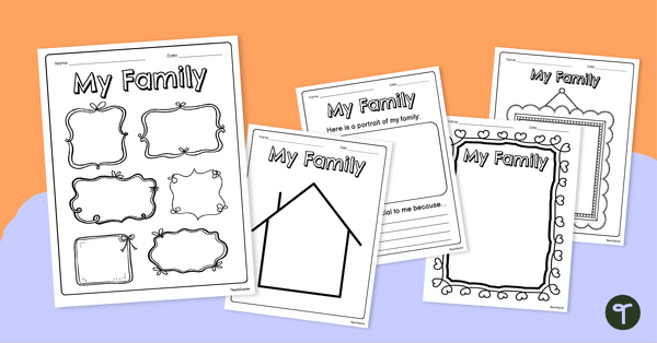 Go to My Family Portrait Templates teaching resource
