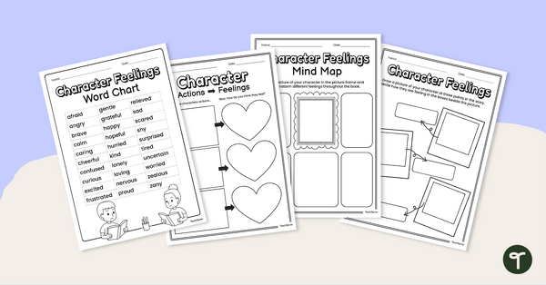 Go to Character Emotions Chart and Worksheets teaching resource