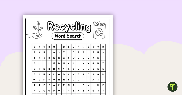 Go to Recycling Word Search teaching resource