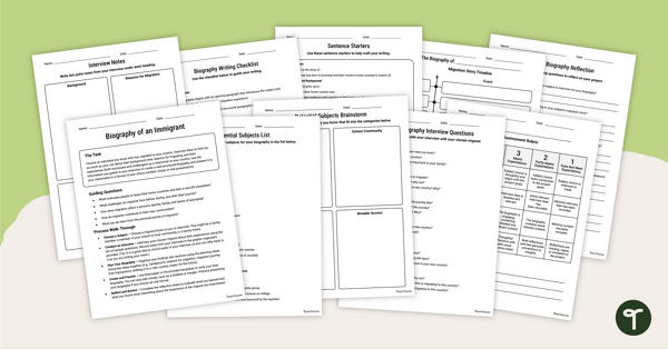 Go to Biography of an Immigrant Writing Project teaching resource