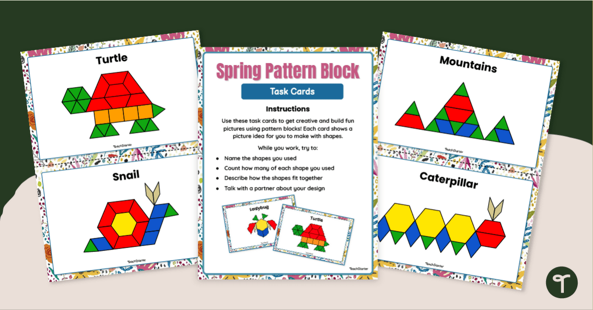 Pattern Block Design Cards teaching resource
