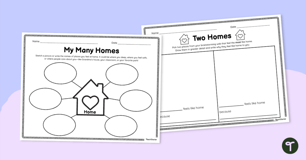 My Two Homes Activity teaching resource